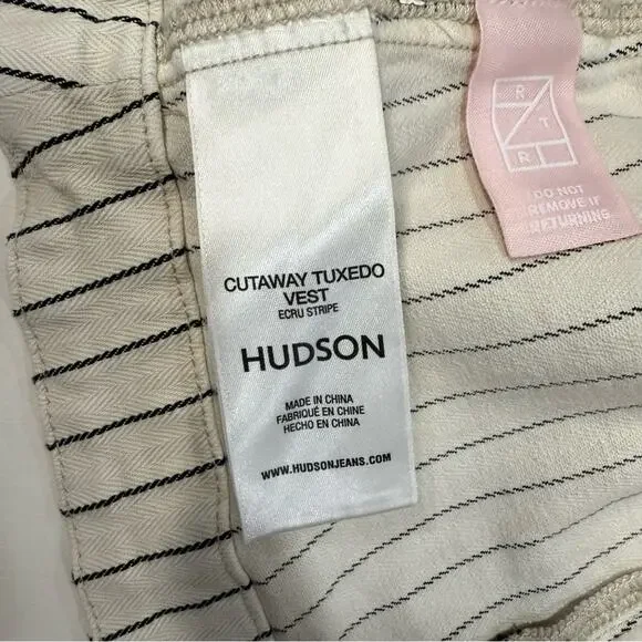 Hudson Cutaway Tuxedo Vest striped Large - Picture 5 of 9